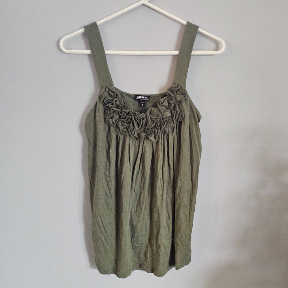 Express Army Green Tank Top